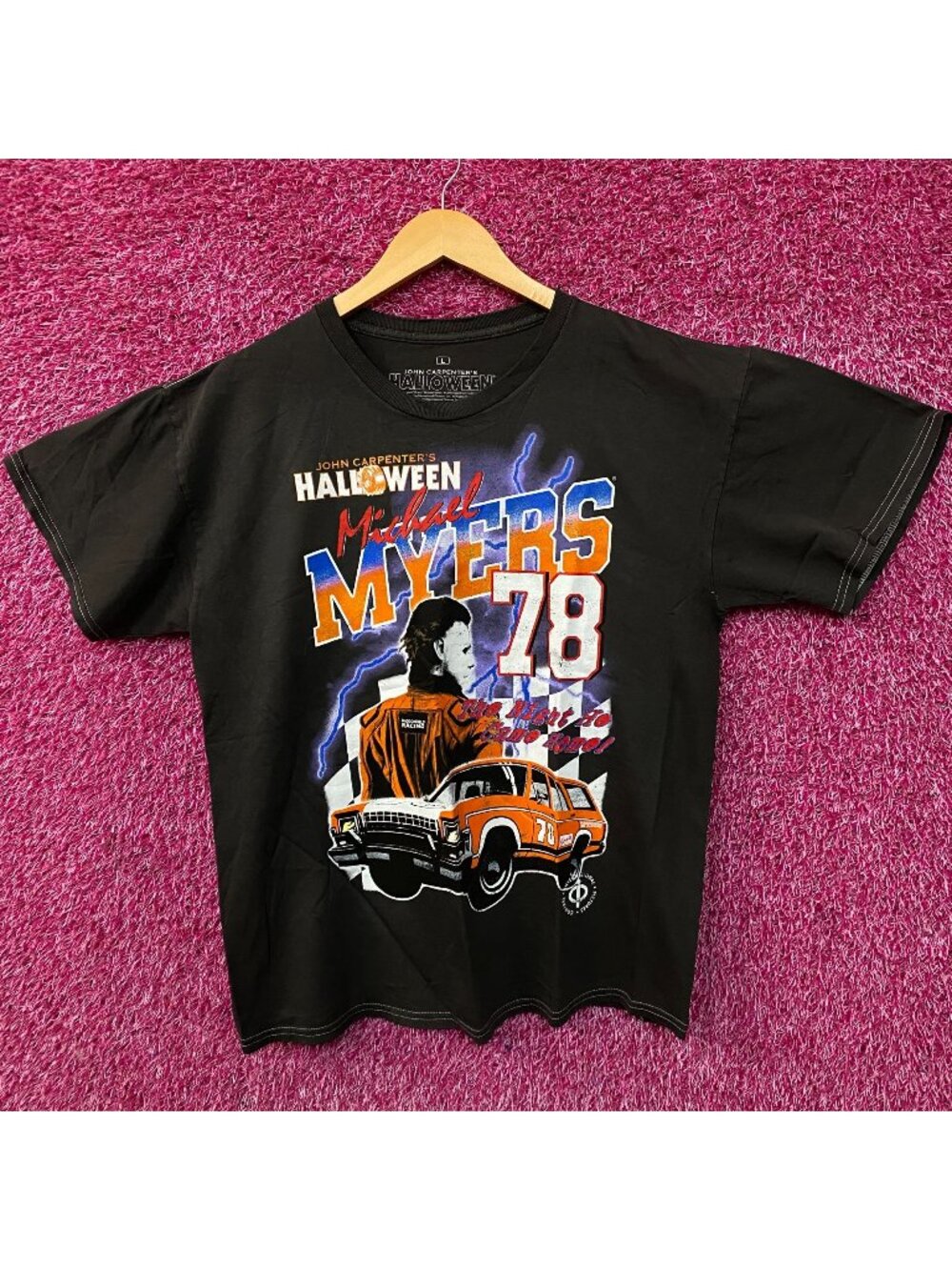 John Carpenter's Halloween Michael Myers Racing 78 T-Shirt Large